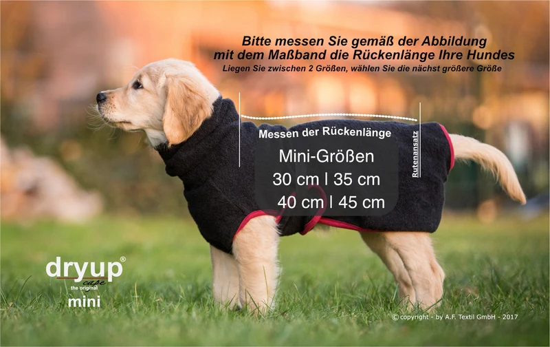 Dryup Cape Hundebademantel Mini Coffee