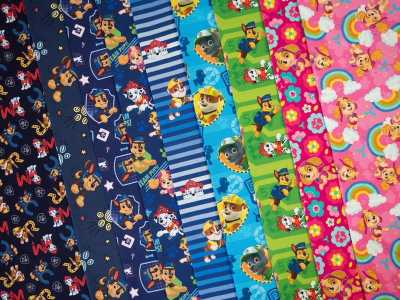 Lizenz Baumwolljersey Paw Patrol - Buchstaben