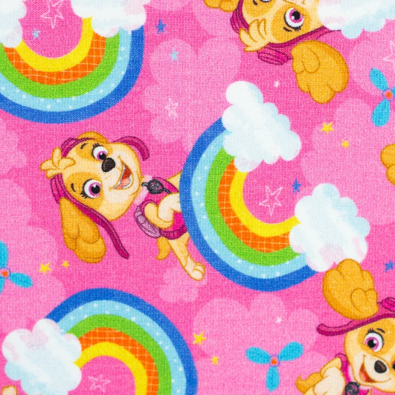 Lizenz Baumwolljersey Paw Patrol - Regenbögen