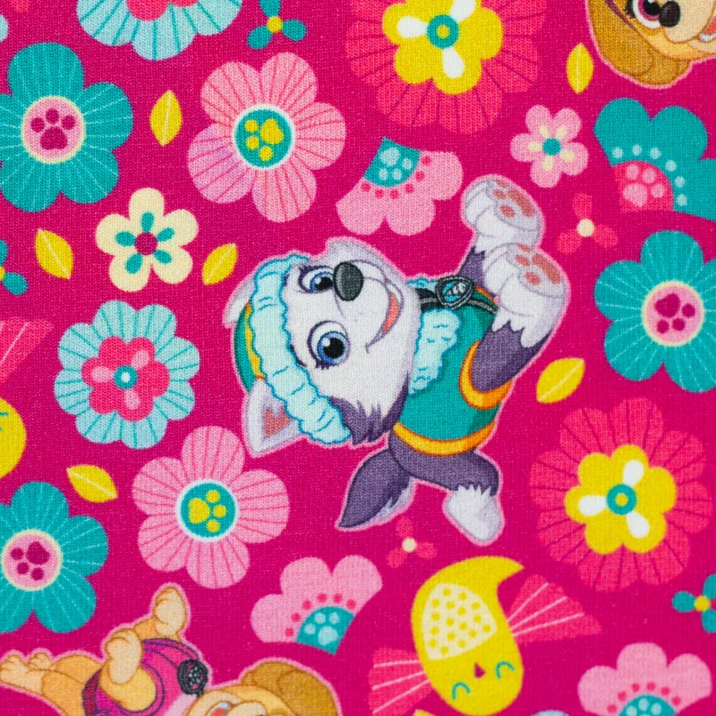 Lizenz Baumwolljersey Paw Patrol - Blumen