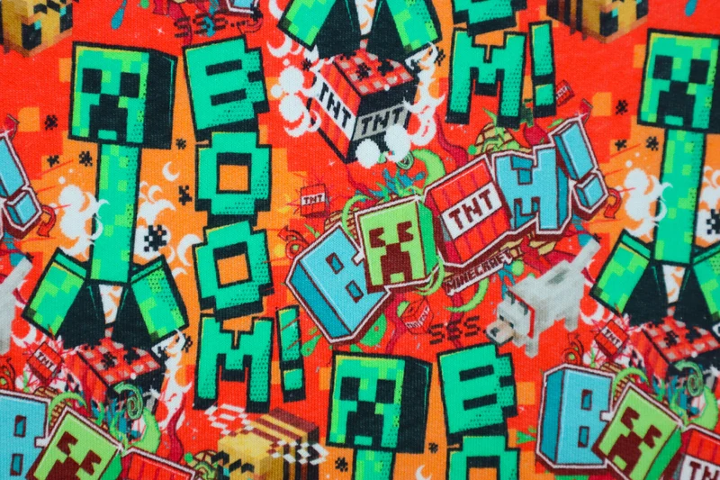 Sweatshirtstoff Digital Minecraft