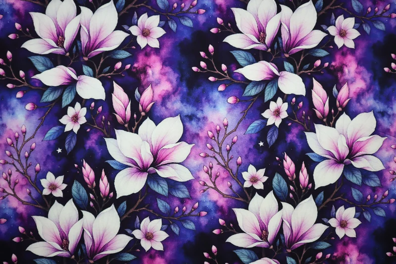 French Terry Digital Magnolien