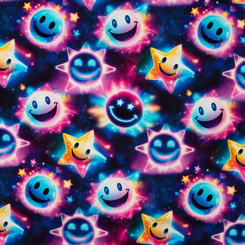 French Terry Digital Shining Stars