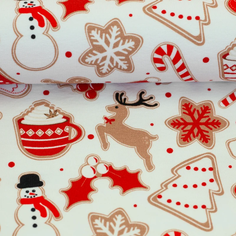 Sweatshirtstoff Holly Lebkuchen & Co