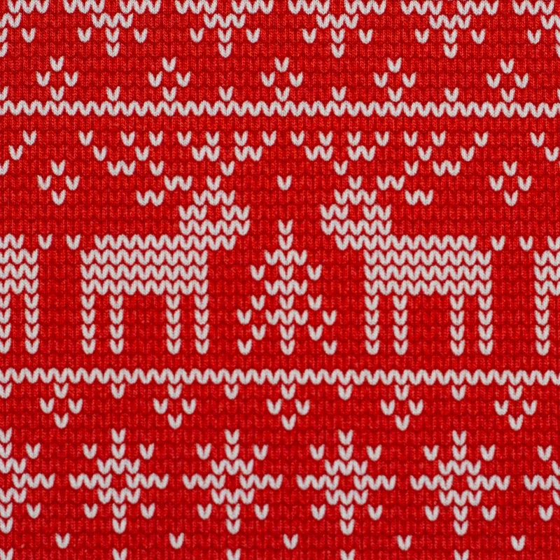 Sweatshirtstoff Holly Kreuzstich Rentiere
