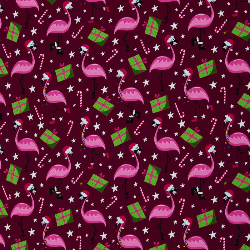 Sweatshirtstoff Holly Flamingos