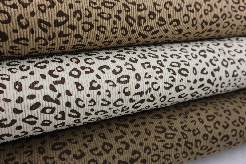 Rippen Cordstoff Luisa Animal Look - caramel