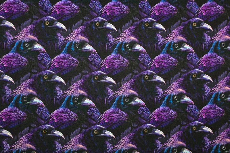 French Terry Digital Eyes on You - Raven