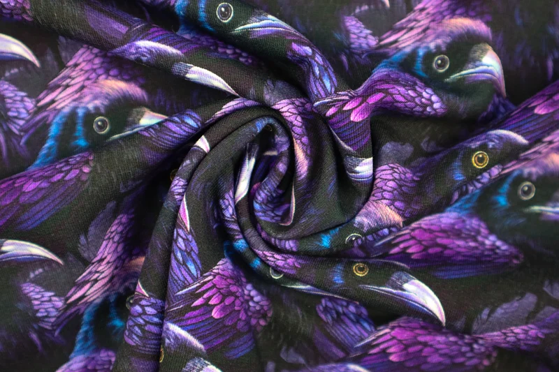 French Terry Digital Eyes on You - Raven