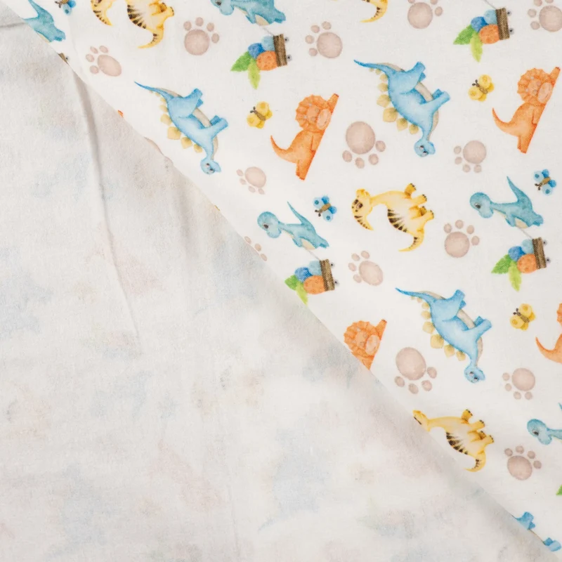 Flanell Digital Bunte Dinos
