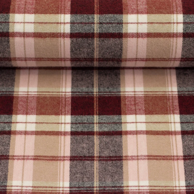 Baumwollflanell Maverick 126/338 burgundy