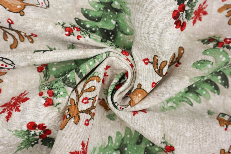 Dekostoff Digital Funny Reindeer