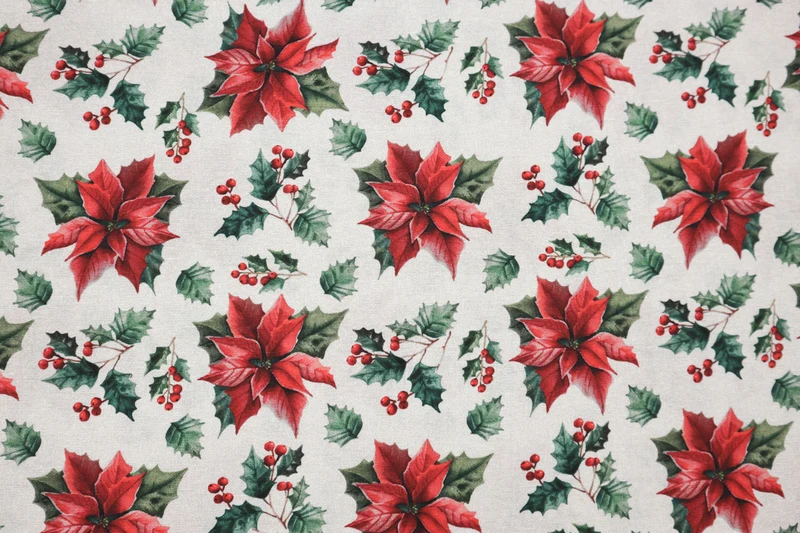 Dekostoff Digital X-Mas Ilex