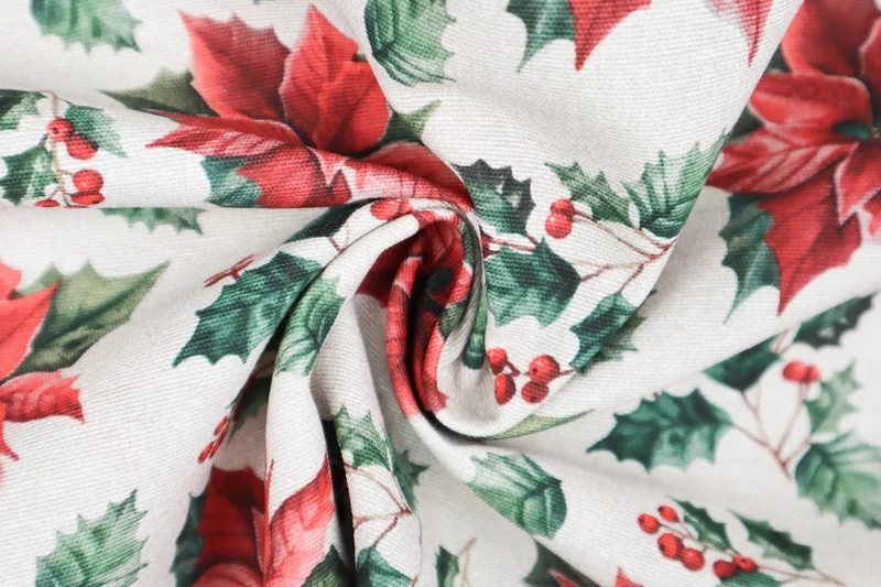 Dekostoff Digital X-Mas Ilex