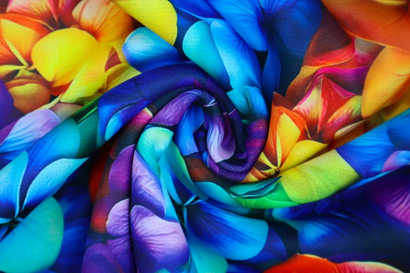 Alpenfleece Digital Rainbow Flowers