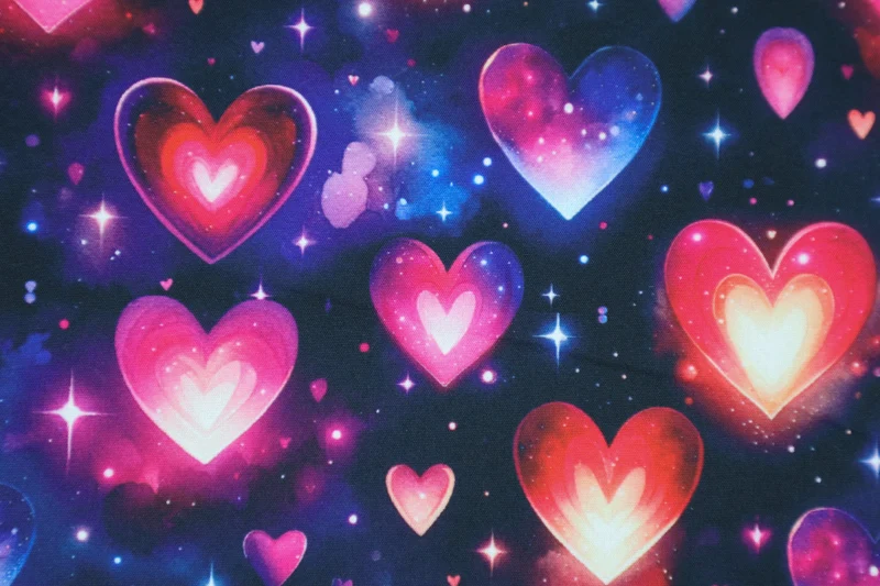 Softshell Digital Sparkling Shining Hearts
