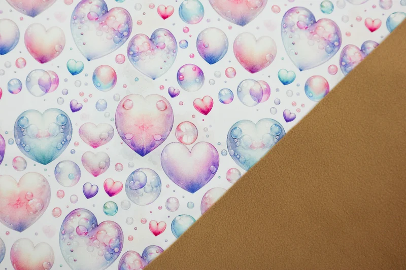 Softshell Digital Bubble Hearts P1897S