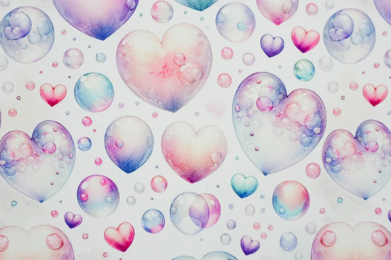 Softshell Digital Bubble Hearts P1897S
