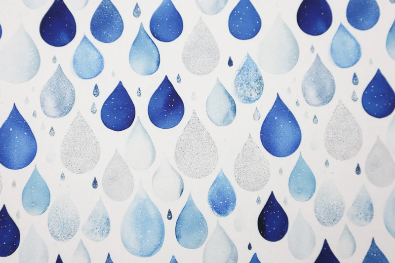 Softshell Digital Blue Raindrops