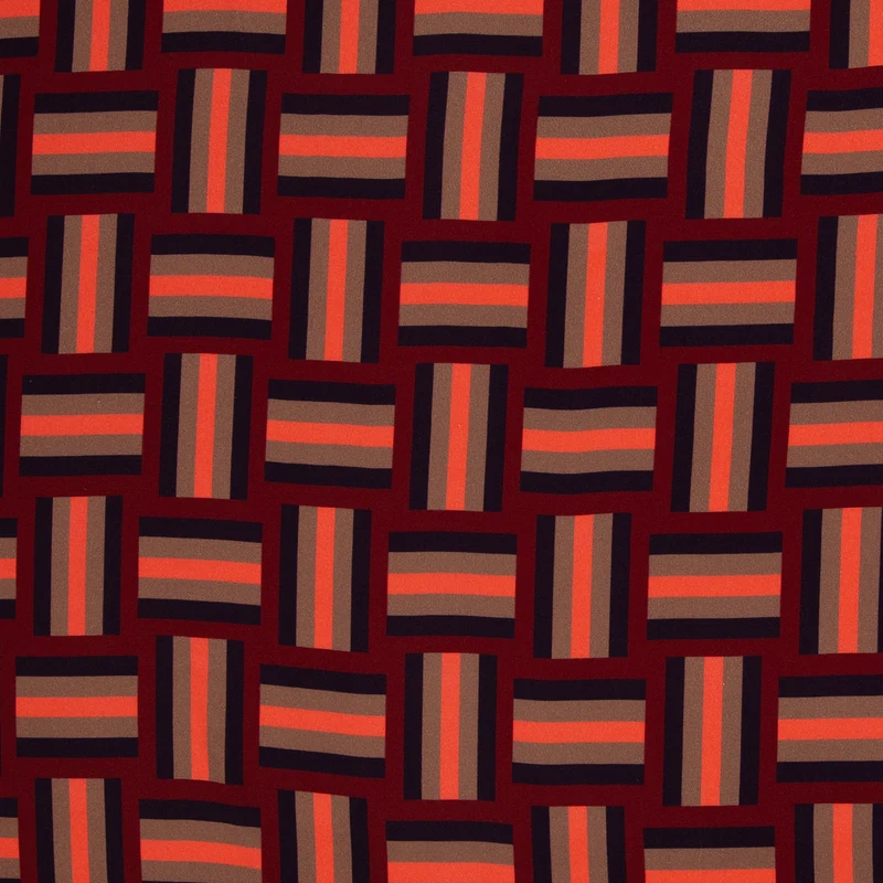 Viskose Webware Geoluxe Braid Stripe by ki-ba-doo - 338 burgundy