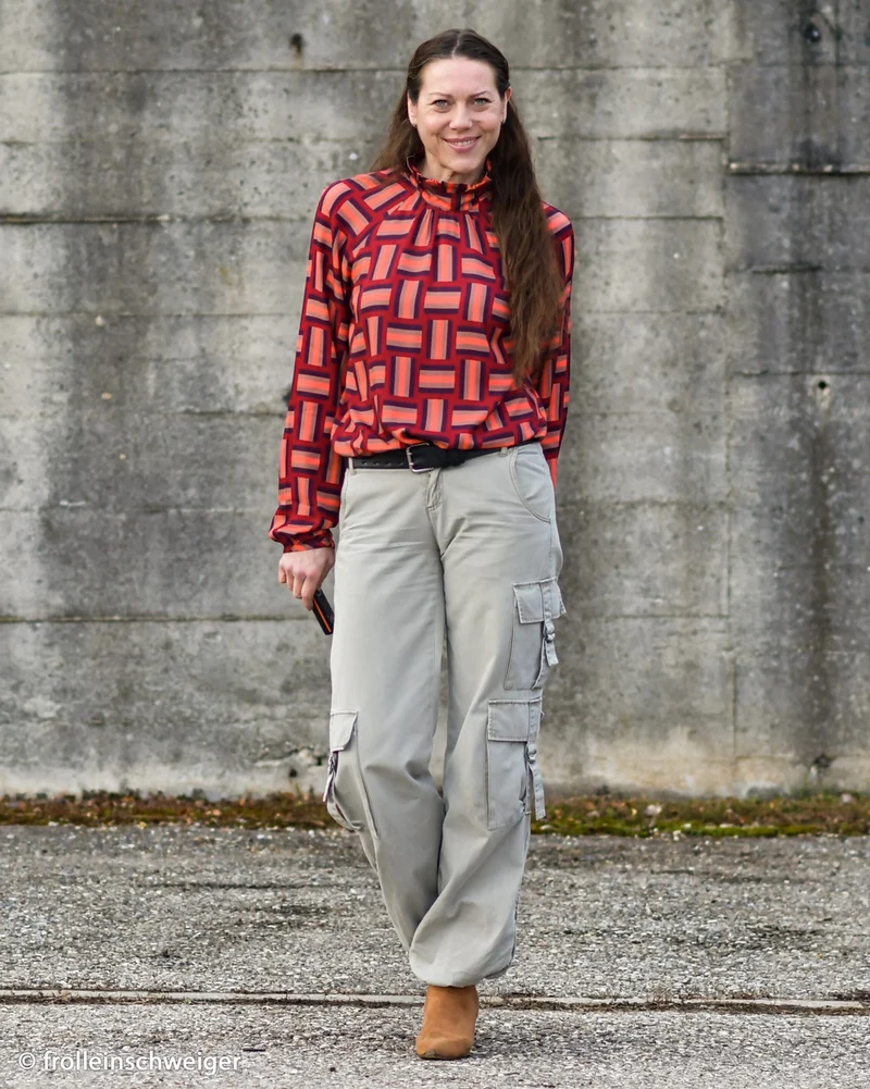 Viskose Webware Geoluxe Braid Stripe by ki-ba-doo - 338 burgundy