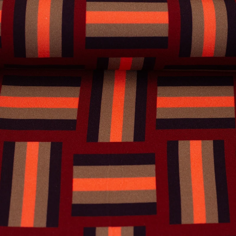 Viskose Webware Geoluxe Braid Stripe by ki-ba-doo - 338 burgundy
