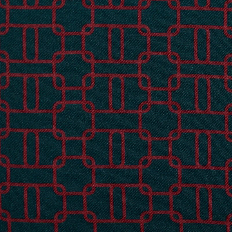 Viskosewebware Geoluxe Chain Twist by ki-ba-doo - 748 petrol/burgundy