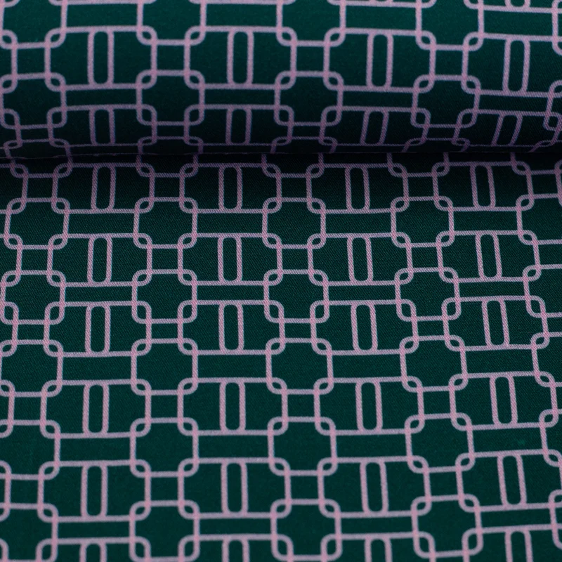 Viskose Webware Geoluxe Chain Twist by ki-ba-doo - 748 petrol/flieder