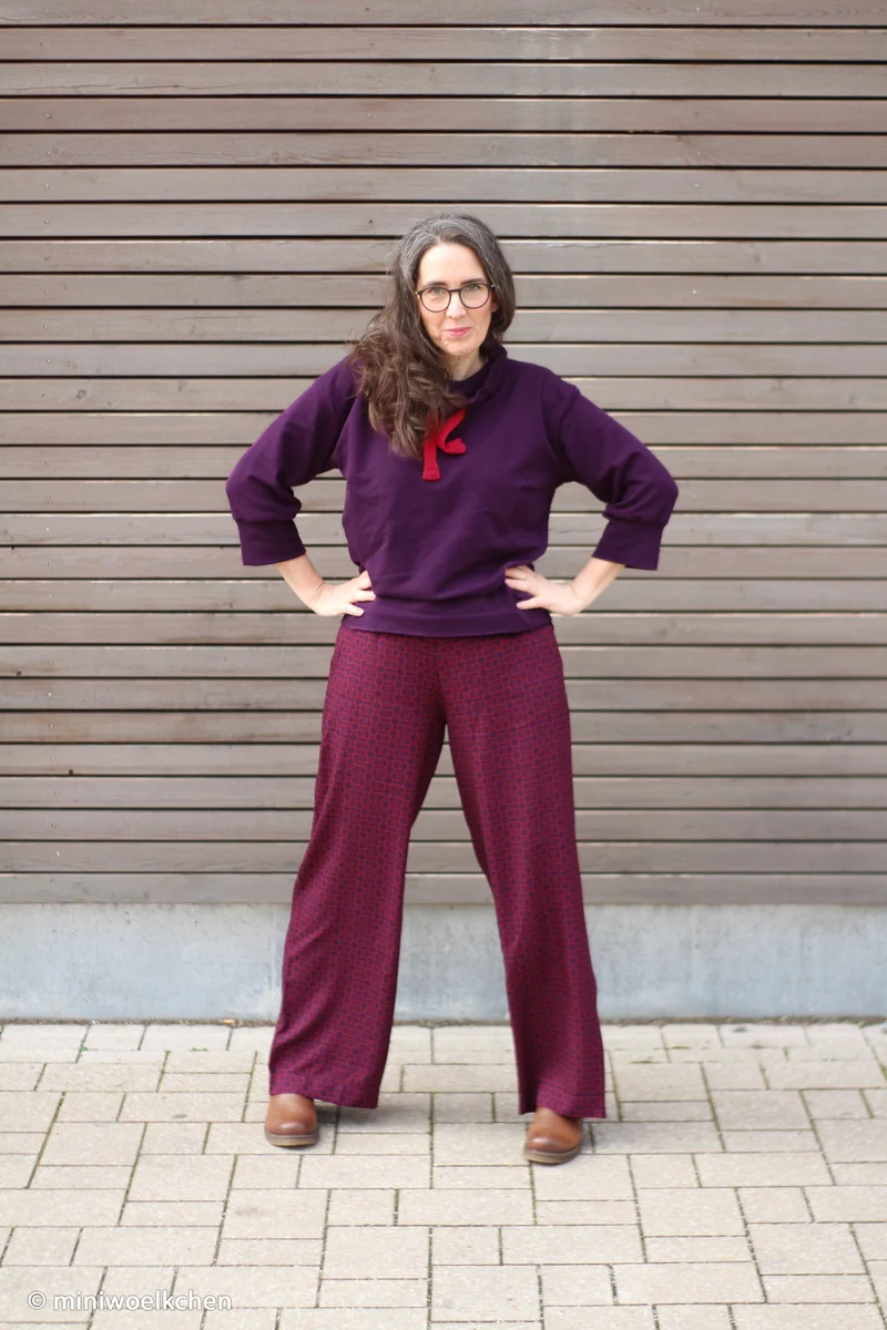 Viskosewebware Geoluxe Chain Twist by ki-ba-doo - 938 aubergine