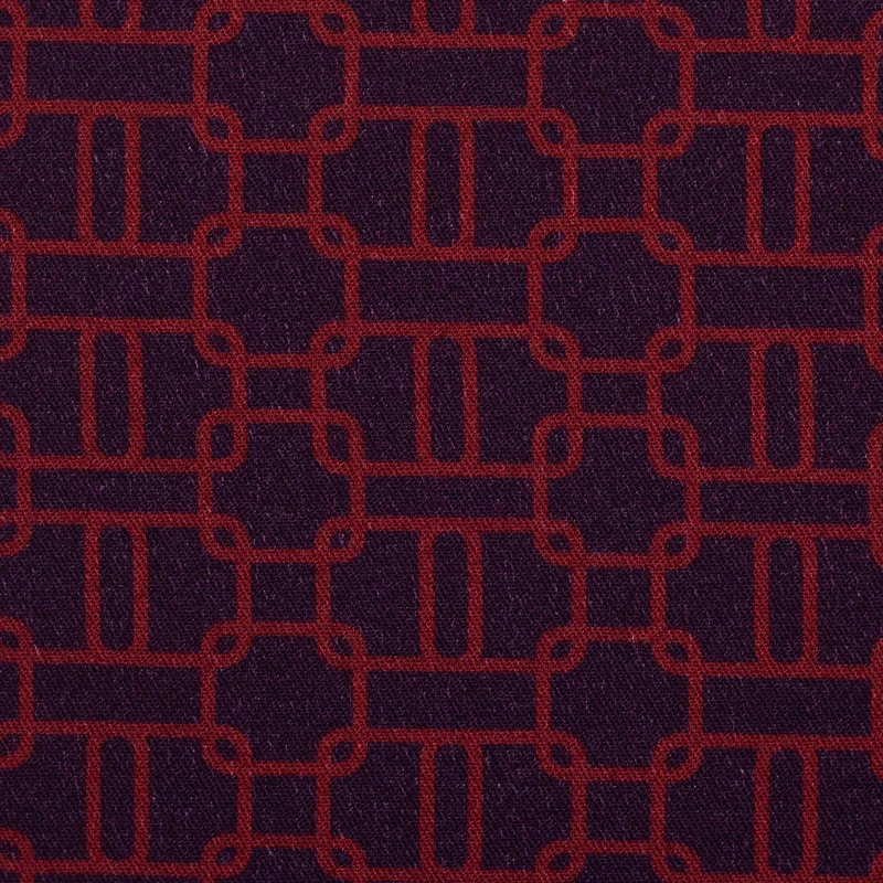 Viskosewebware Geoluxe Chain Twist by ki-ba-doo - 938 aubergine