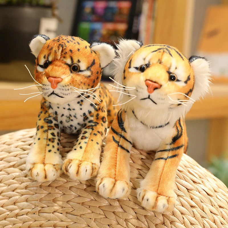 Wunderbare Tiger, Löwen oder Leopard Plüsch Tiere (17cm oder 25cm)