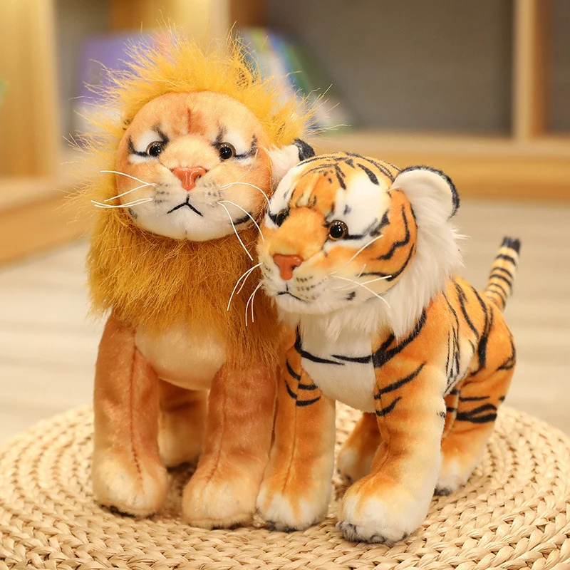 Wunderbare Tiger, Löwen oder Leopard Plüsch Tiere (17cm oder 25cm)