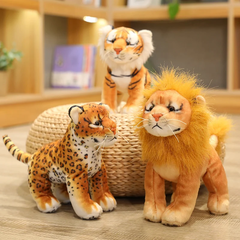 Wunderbare Tiger, Löwen oder Leopard Plüsch Tiere (17cm oder 25cm)