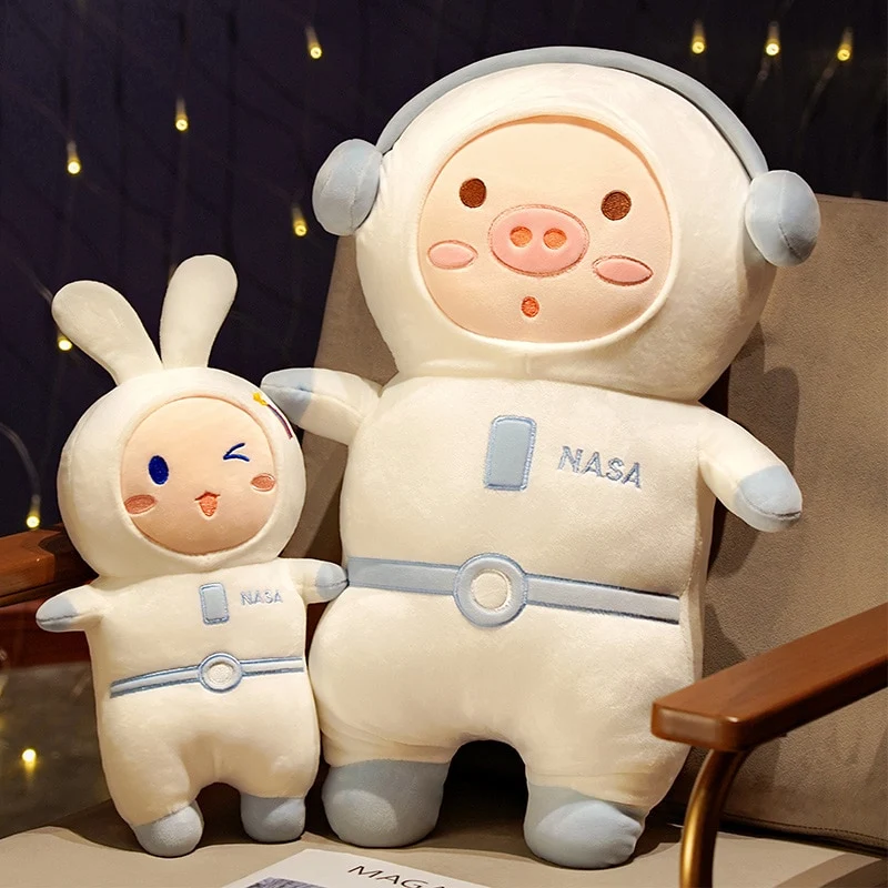 Space Hase oder Weltraum Schweinchen als Kuscheltier (35/55/93CM)