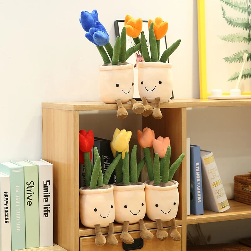 Lustige Plüsch Topfplanzen zur Deko oder zum kuscheln