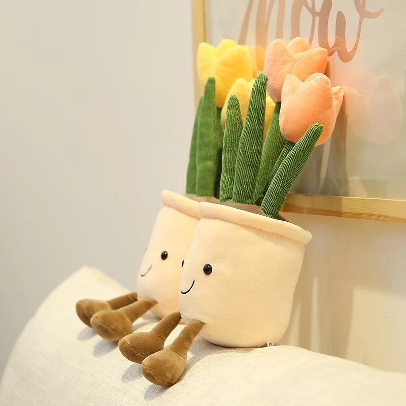 Lustige Plüsch Topfplanzen zur Deko oder zum kuscheln