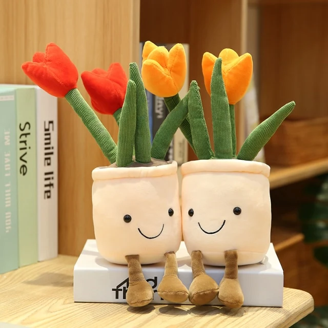 Lustige Plüsch Topfplanzen zur Deko oder zum kuscheln