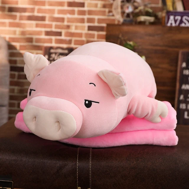 Niedliches Ferkel als Kuscheltier