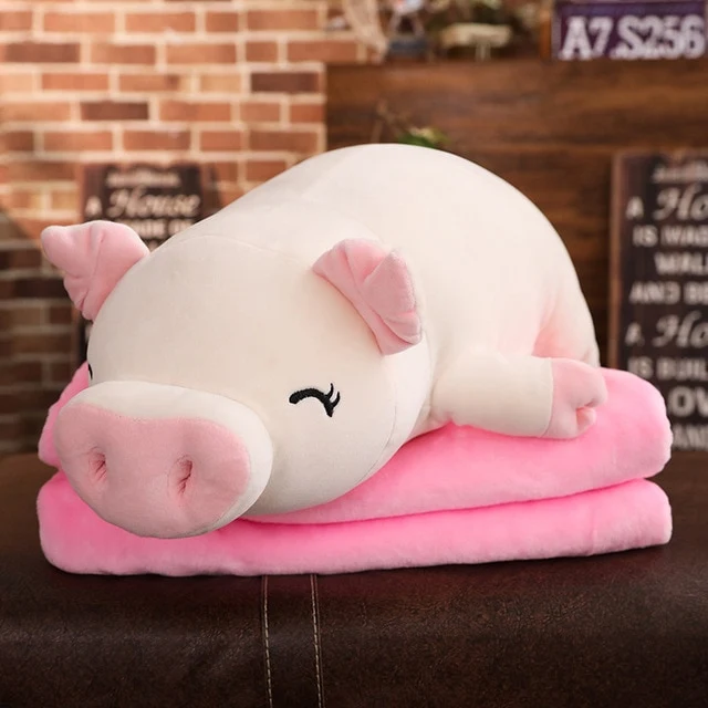 Niedliches Ferkel als Kuscheltier