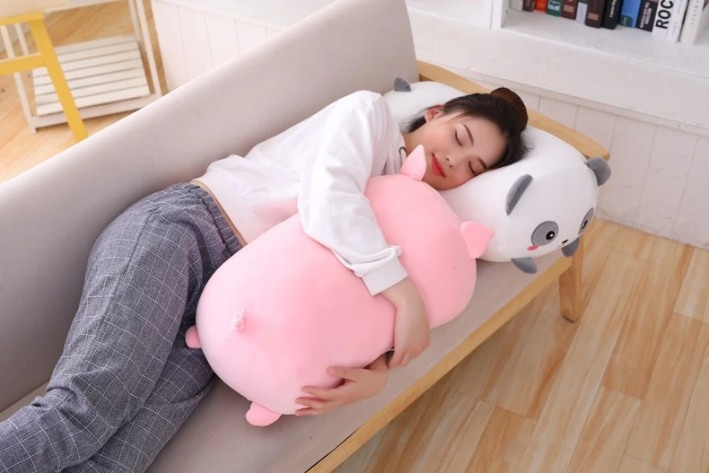 Kawaii Flauschige Katze Ferkel Panda oder Dino (20/60/85cm)