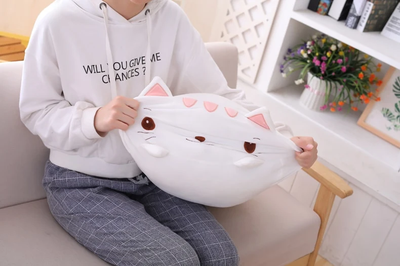 Kawaii Flauschige Katze Ferkel Panda oder Dino (20/60/85cm)