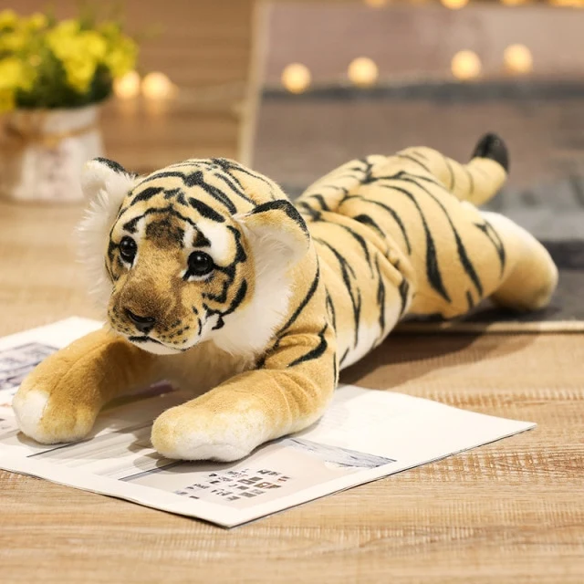 Niedliche Tiger, Leoparen oder Löwen Baby Plüschtiere