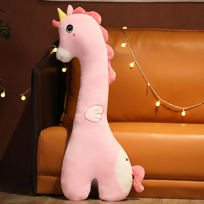 XXL Cartoon Kuscheltier - Einhorn, Krokodil, Giraffe, Husky oder Dino - bis zu 140cm
