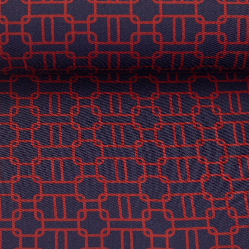 Viskose Webware Geoluxe Chain Twist by ki-ba-doo - 596 nachtblau
