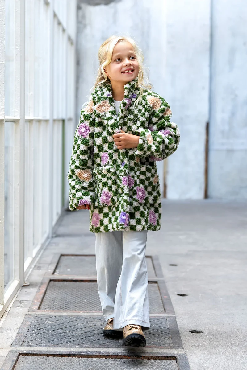 Sherpa Fleece Bunte Blümchen