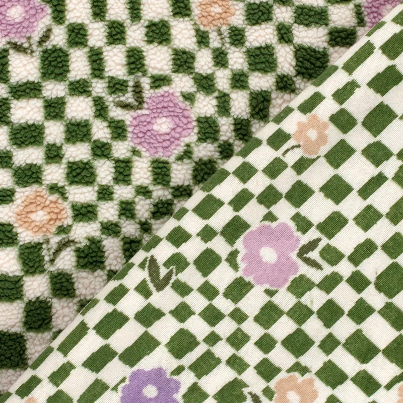 Sherpa Fleece Bunte Blümchen