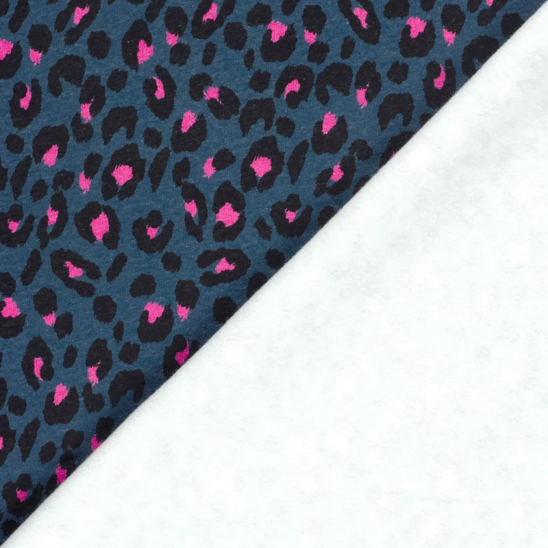 Sweatshirtstoff Digital Pink Leoprint