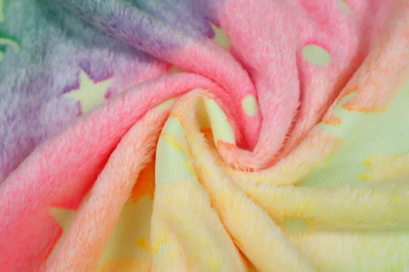 Wellness Fleece Glow in the Dark Einhörner - Design 2