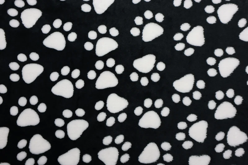 Wellnessfleece Kleine Pfoten - schwarz