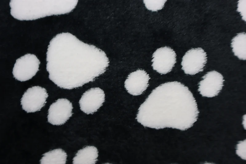 Wellnessfleece Kleine Pfoten - schwarz